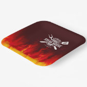 Barbecue Grill Flames — Personalized Steak House Papieren Bordje (Gebogen)
