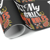 Barbecue Grill Joke Meat Lover Grilling Funny BBQ Cadeaupapier (Rol Hoek)