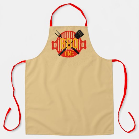 Barbecue Grill Tijd Vork Spatel Gereedschap Schort (Voorkant)