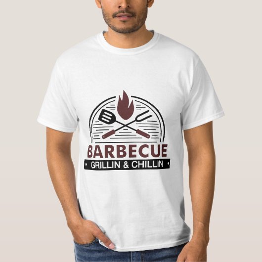 Barbecue "Grillin & Chillin" T-shirt (Voorkant)