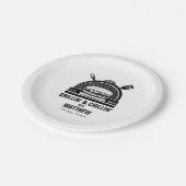 Barbecue Grillin' & Chillin vrijgezellenfeest Papieren Bordje (Gekanteld)