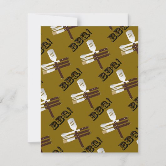 Barbecue Grilling Kaart (Achterkant)