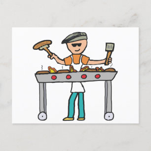 Barbecue Grillmaster BBQ Briefkaart