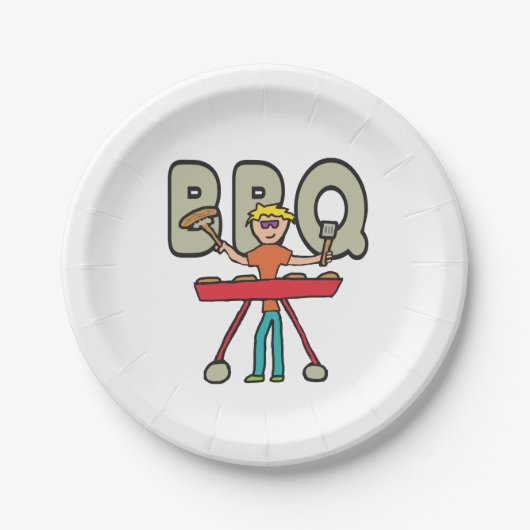 Barbecue Grillmaster BBQ Papieren Bordje (Voorkant)