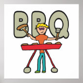 Barbecue Grillmaster BBQ Poster (Voorkant)