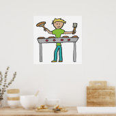 Barbecue Grillmaster BBQ Poster (Keuken)