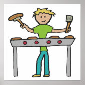 Barbecue Grillmaster BBQ Poster (Voorkant)