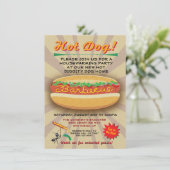 Barbecue Housewarming Hot dog feestuitnodiging Kaart (Staand voorkant)