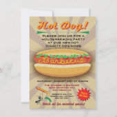 Barbecue Housewarming Hot dog feestuitnodiging Kaart (Voorkant)
