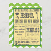 Barbecue Housewarming Invitation Kaart (Voorkant / Achterkant)