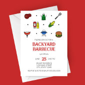 Barbecue-icoon Feest Uitnodiging