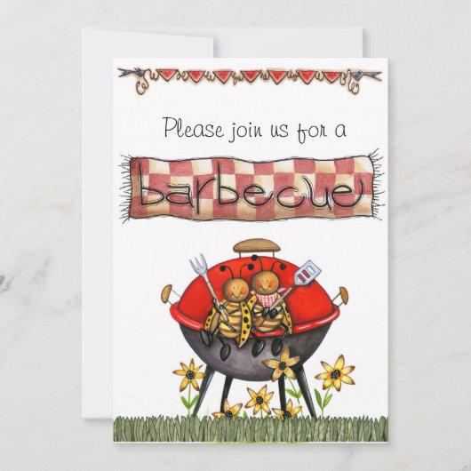 barbecue Invites Kaart (Voorkant)