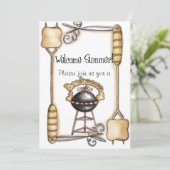 barbecue Invites Kaart (Staand voorkant)