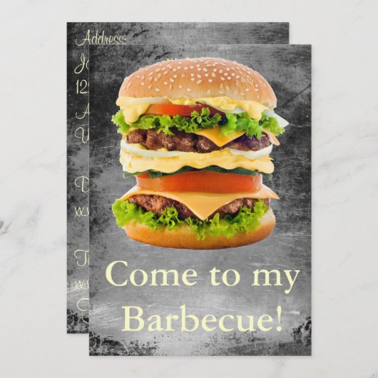 barbecue kaart (Voorkant / Achterkant)