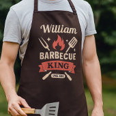 Barbecue King Apron with Custom Name Schort