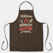 Barbecue King Custom Grill Apron -Personalize Name Schort (Voorkant)