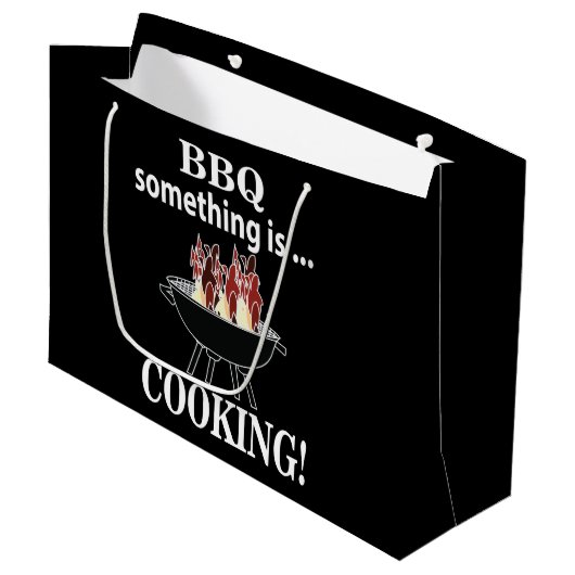 Barbecue-kok Chef Grappig Bbq Groot Cadeauzakje (Voorkant Gekanteld)