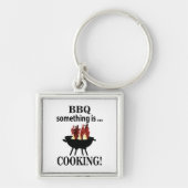 Barbecue Kok Chef Grappige BBQ Sleutelhanger (Voorkant)
