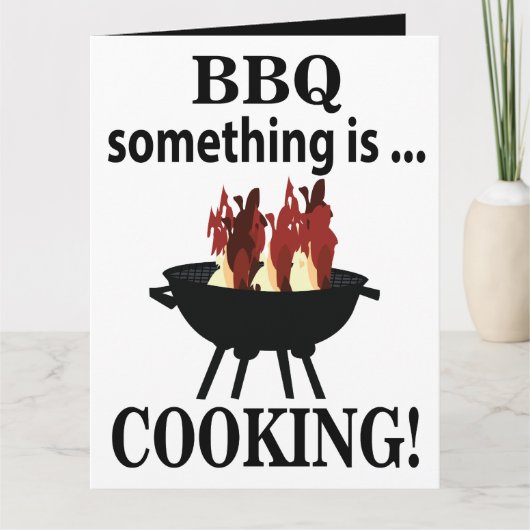 Barbecue Koken Chef Grappig Bbq Groet Kaart (Voorkant)