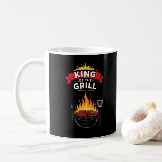 Barbecue Koning van de Grill Koffiemok (Met donut)