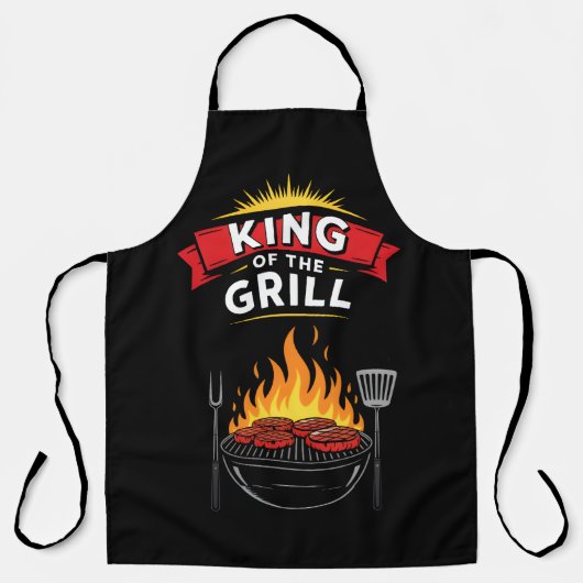 Barbecue Koning van de Grill Schort (Voorkant)