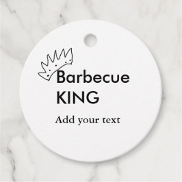Barbecue koning voeg naam tekst mannen keuken bakk bedankjes labels