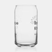 Barbecue koning voeg naam tekst mannen keuken bakk blikvorm glas (Links)