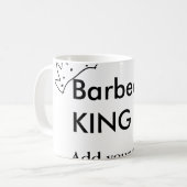 Barbecue koning voeg naam tekst mannen keuken bakk koffiemok (Voorkant links)