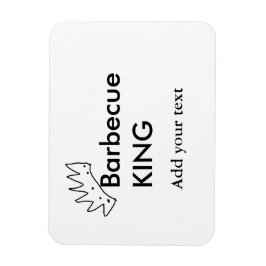 Barbecue koning voeg naam tekst mannen keuken bakk magneet