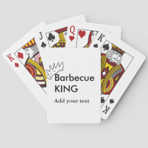 Barbecue koning voeg naam tekst mannen keuken bakk pokerkaarten