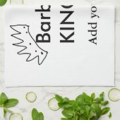 Barbecue koning voeg naam tekst mannen keuken bakk theedoek (Gevouwen)