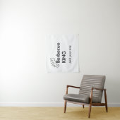 Barbecue koning voeg naam tekst mannen keuken bakk wandkleed (In situ)