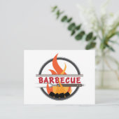 Barbecue-Logo Briefkaart (Staand voorkant)