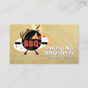 Barbecue Logo Restaurant Catering Visitekaartje