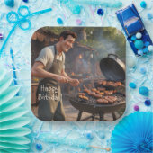 Barbecue Man Papieren Bordje (Feest)