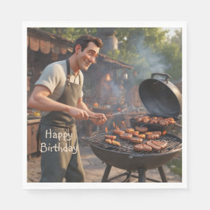 Barbecue Man Servet