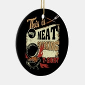  barbecue Master Chef Grill Dit is mijn vlees Keramisch Ornament (Rechts)