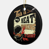  barbecue Master Chef Grill Dit is mijn vlees Keramisch Ornament (Links)