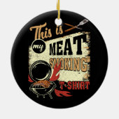  barbecue Master Chef Grill Dit is mijn vlees Keramisch Ornament (Achterkant)