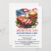 Barbecue op Memorial Day | Patriottische achtertui Kaart (Voorkant / Achterkant)