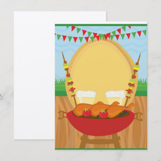 Barbecue Party Kaart (Voorkant / Achterkant)