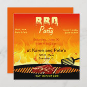 barbecue party uitnodiging (Voorkant / Achterkant)