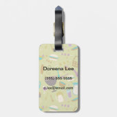 Barbecue Patroon Bagagelabel (Achterkant verticaal)