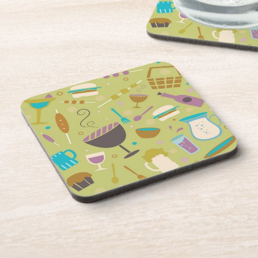 Barbecue Patroon Bier Onderzetter (Linkerzijde)