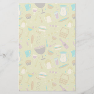 Barbecue Patroon Briefpapier