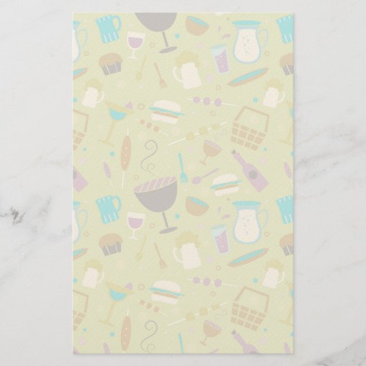 Barbecue Patroon Briefpapier (Voorkant)