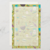 Barbecue Patroon Briefpapier (Voorkant / Achterkant)