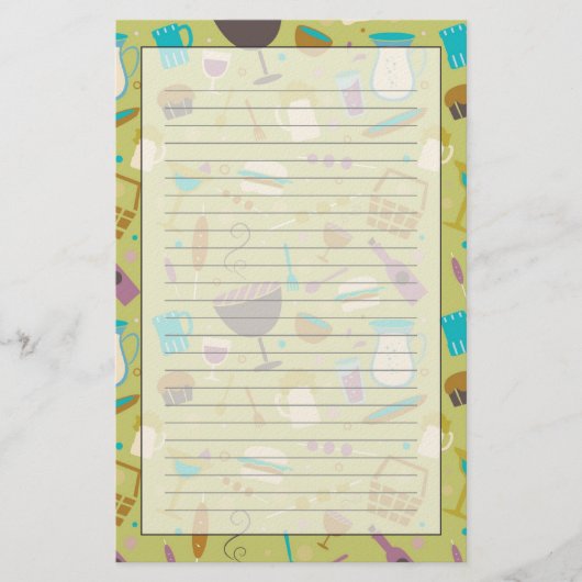 Barbecue Patroon Briefpapier (Voorkant)