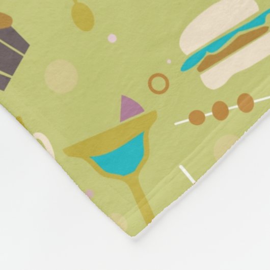 Barbecue Patroon Fleece Deken (Hoek)