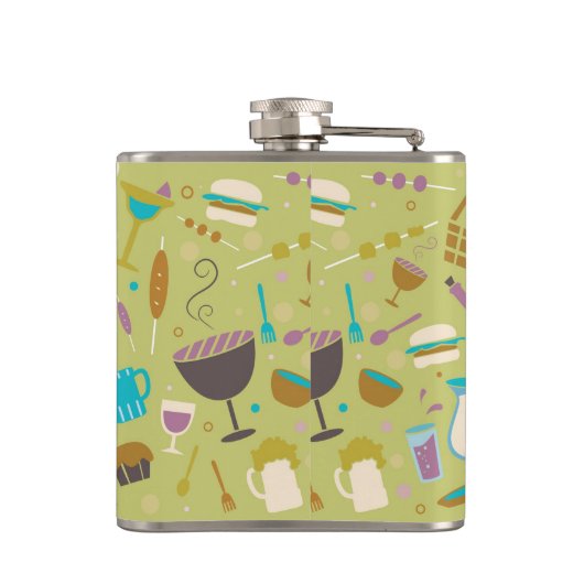 Barbecue Patroon Heupfles (Achterkant)